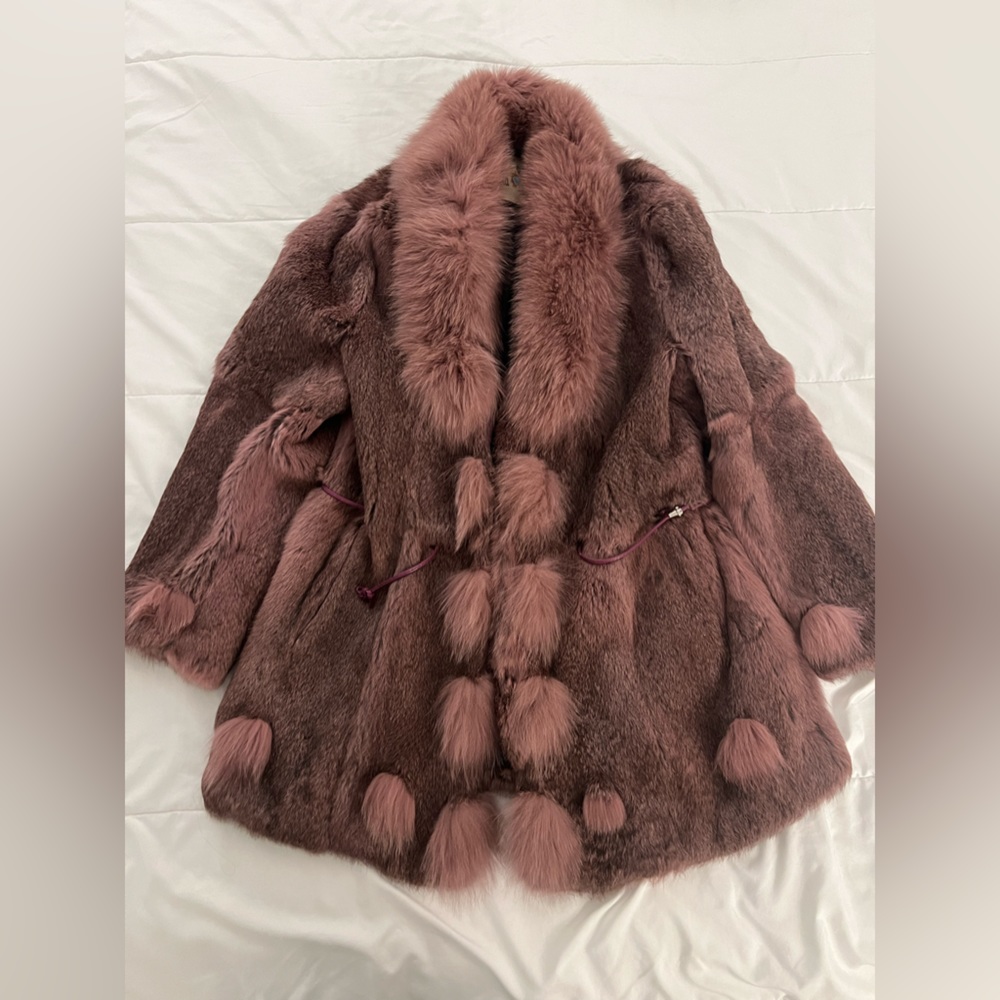 Paula Poggi Purple Fur Coat